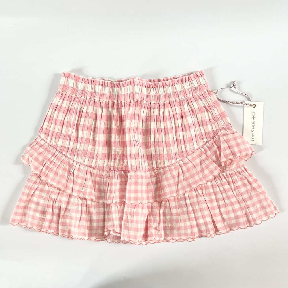 LoveShackFancy “Shae Skirt” Groovy Pink M